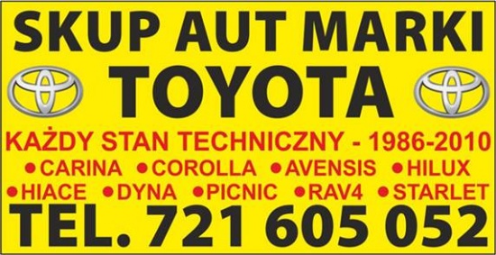 Skup Starych Toyot Corolla e9 e10 e11 Carina Hiace Kupię